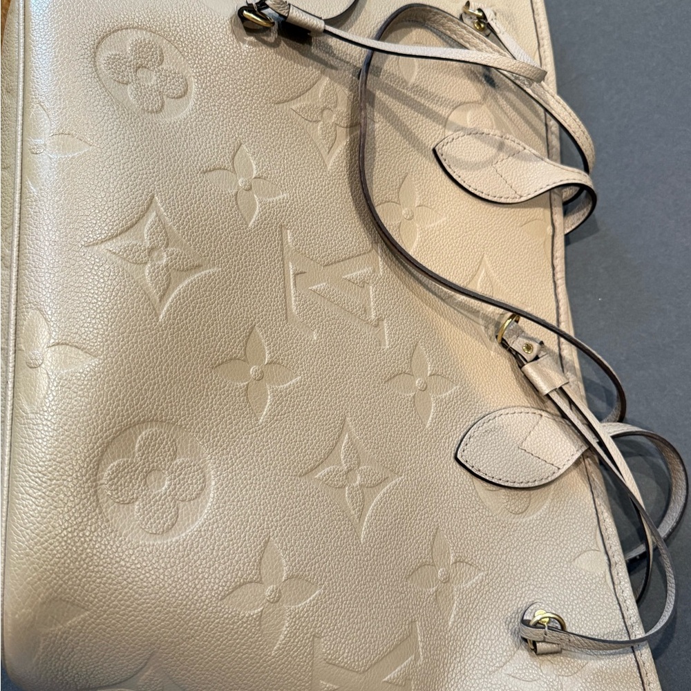 Louis Vuitton Taupe Embossed Monogram Cabas Tote Empriente - Picture 11 of 12